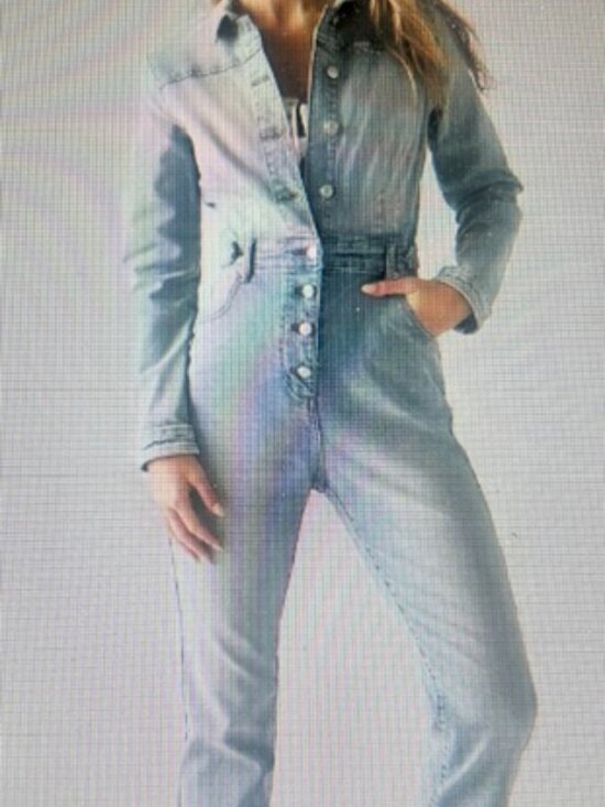 We The Free Free People Pants - We The Free FP CRVY Fitted Washed Denim Button  Scandalous Coverall Jumpsuit NEW